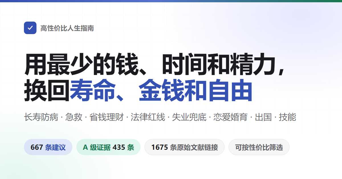 高性价比人生指南 界面预览